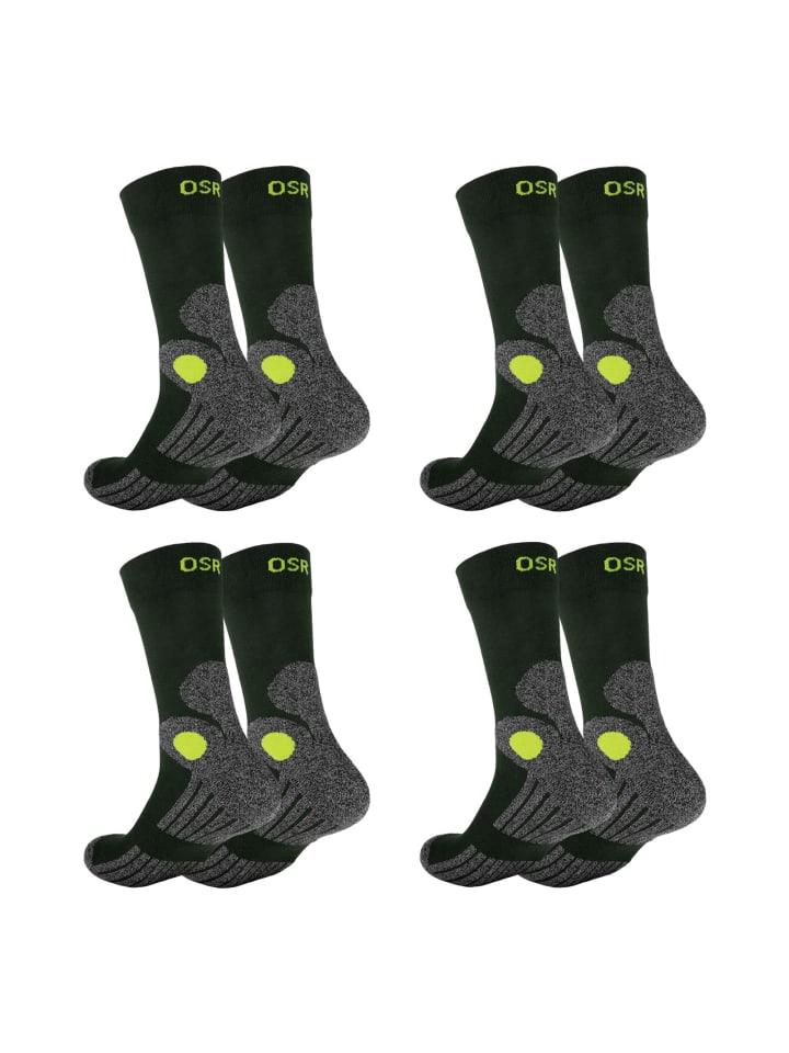 4 Paar Trekking Socken in Grün