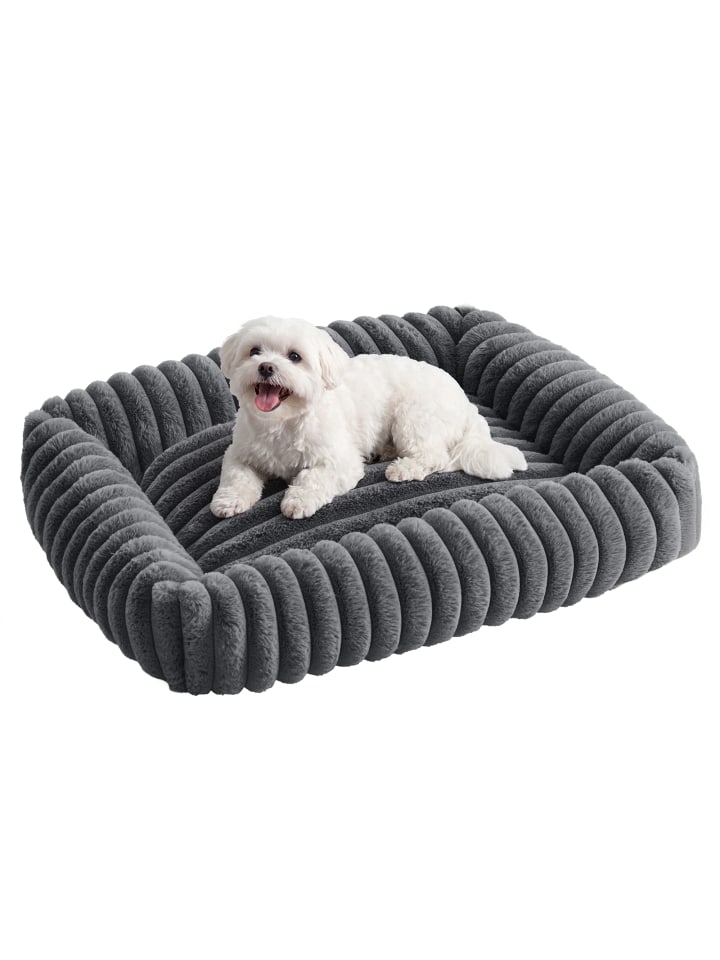 Hundebett Baddi in Blei-Grau - (B)71 x (H)18 x (T)55 cm