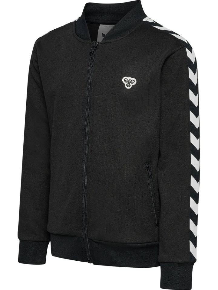 Kinder Trainingsjacke "Hmljr Archive Reg Poly Zip Jacket" in Schwarz