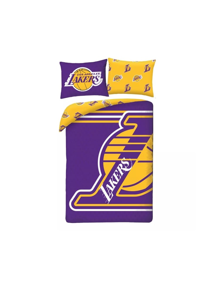 Los Angeles Lakers Logo Bettwäsche Set 140×200cm, 70×90 cm