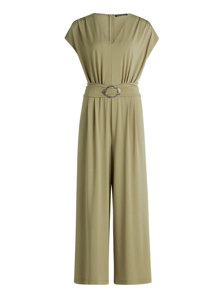 Jumpsuit mit Raffung in Soft Olive