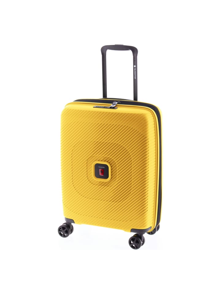 2800 4 Rollen Kabinentrolley 55 cm mit Dehnfalte yellow