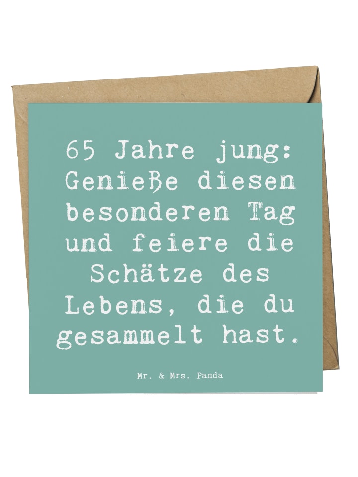 Briefkarte Spruch 65. Geburtstag Feiern mit Spruch in Meeresbrise