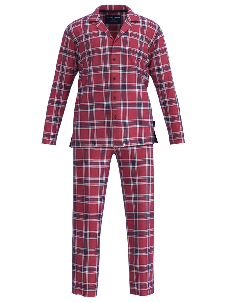 Pyjama Toledo in rot-mittel-Karo