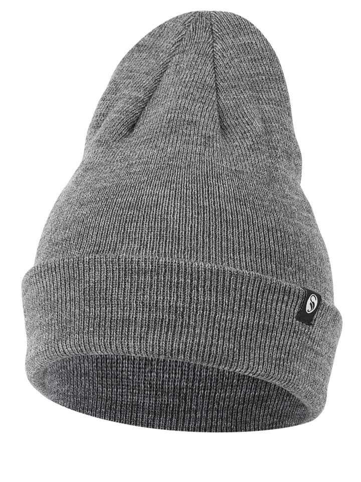Strickmütze mit Innenfleece, Unisex in Dunkelgrau