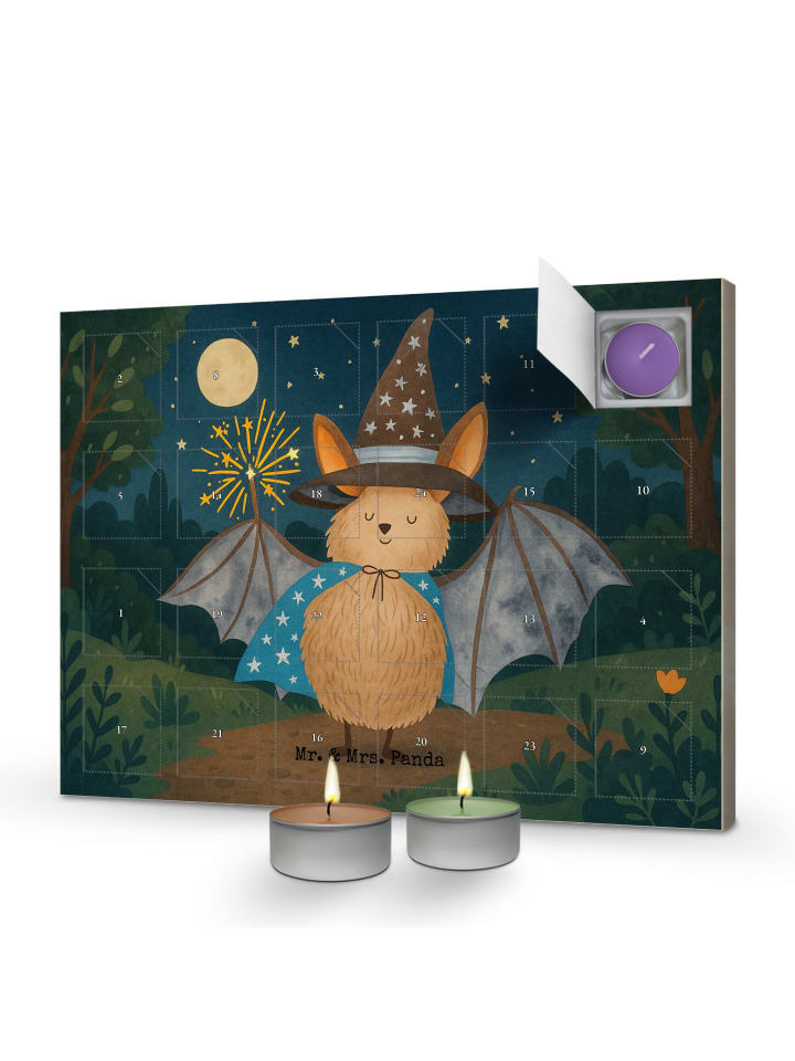 Duftkerzen Adventskalender Fledermaus Zauberer ... in Weiß