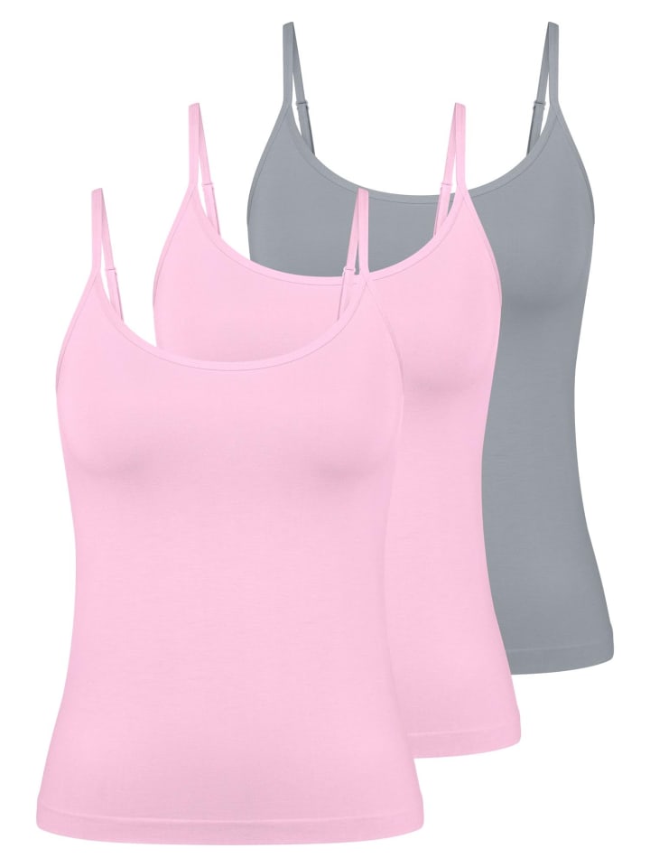 Spaghetti Top GO Sense in Floral pink / Chrome