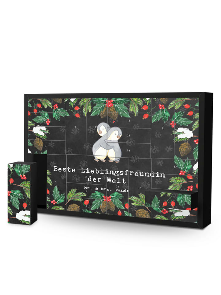 Adventskalender Pinguin Beste Lieblingsfreundin... in Kreidetafel