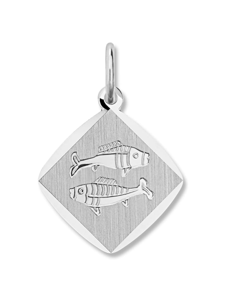 Fische Sternzeichen Anhänger aus 925 Silber in silber