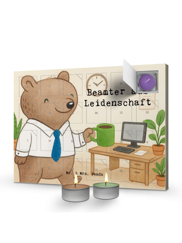 Adventskalender Beamter Leidenschaft Design mit... in Weiß