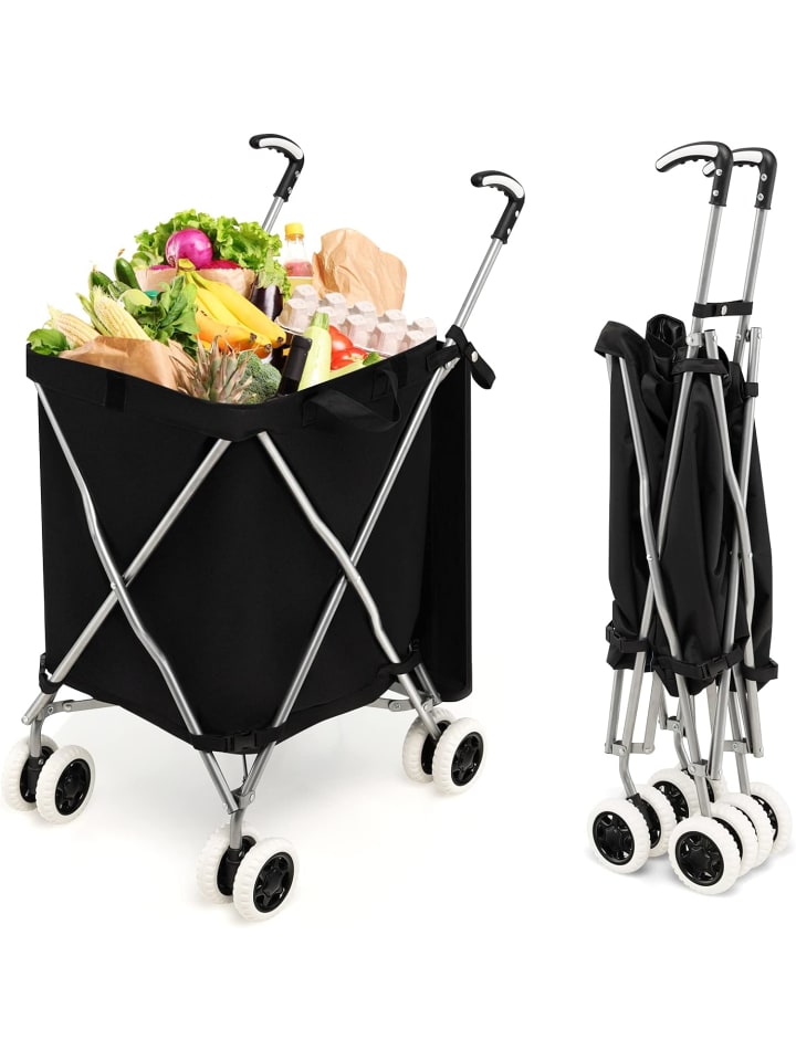 Einkaufstrolley 90 L in Schwarz