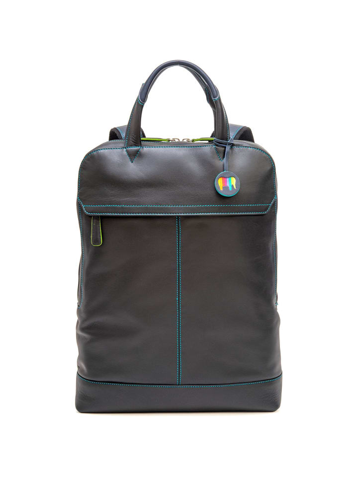Business-Rucksack Leder 40 cm Laptopfach black/pace