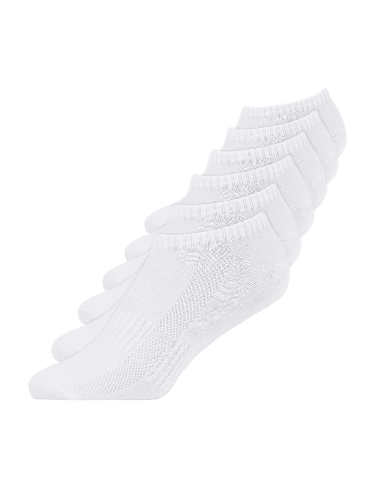 Kinder Sneaker Socken Weiß 6 Paar