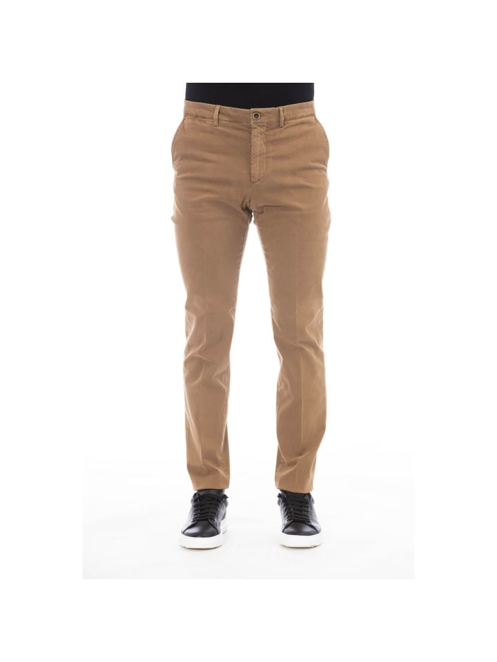 Beige Baumwolle Herren Hose