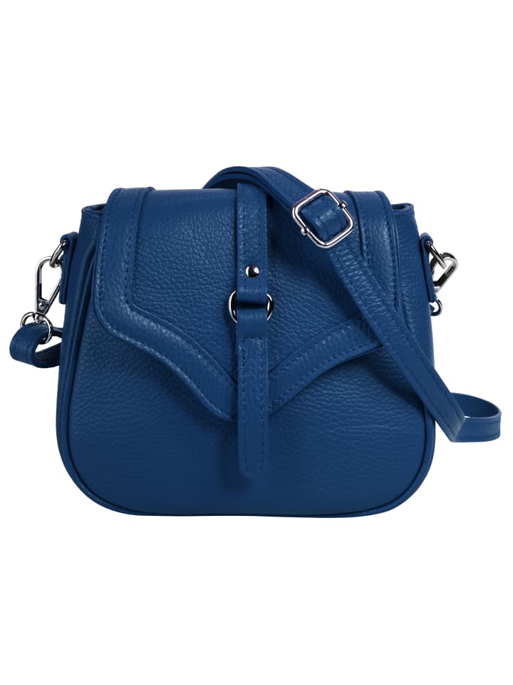 Umhängetasche echt Leder in blau