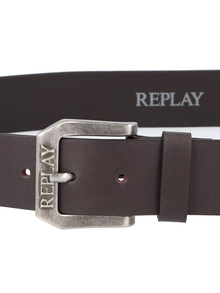 Replay Gürtel Leder in black brown günstig kaufen | limango