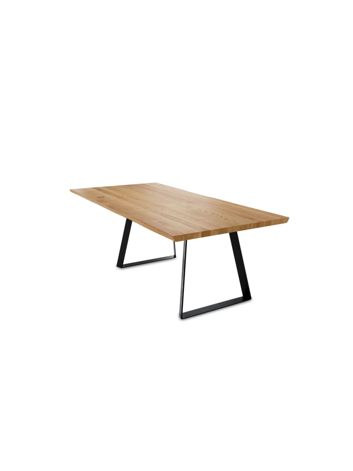 BAUMKANTENTISCH Daisie 2 200x77x100 Massivholztisch Wildeiche geölt