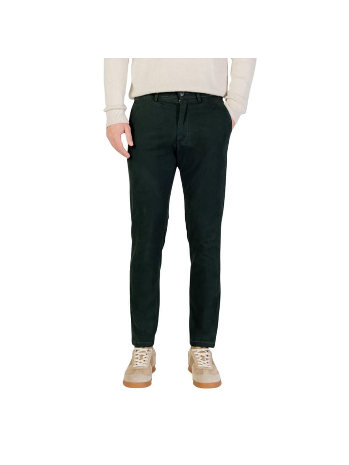 Grün Baumwolle Skinny-Hose