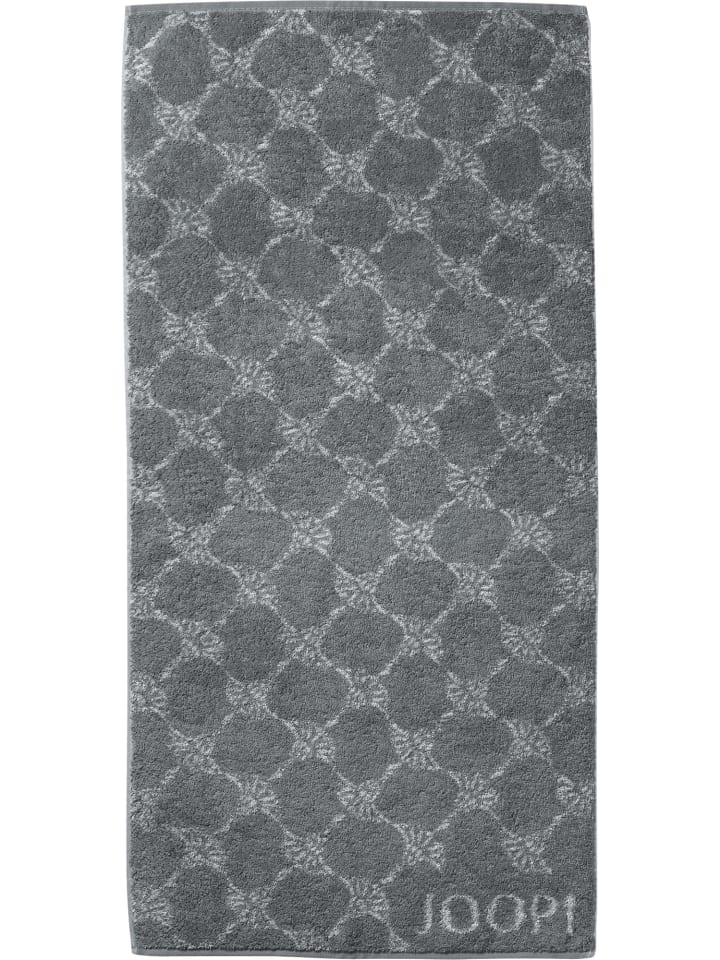 Jacquard Handtuch Classic Cornflower in anthrazit