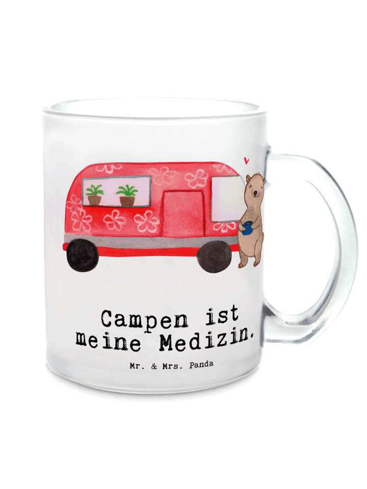 Tasse Bär Camper mit Spruch in Transparent