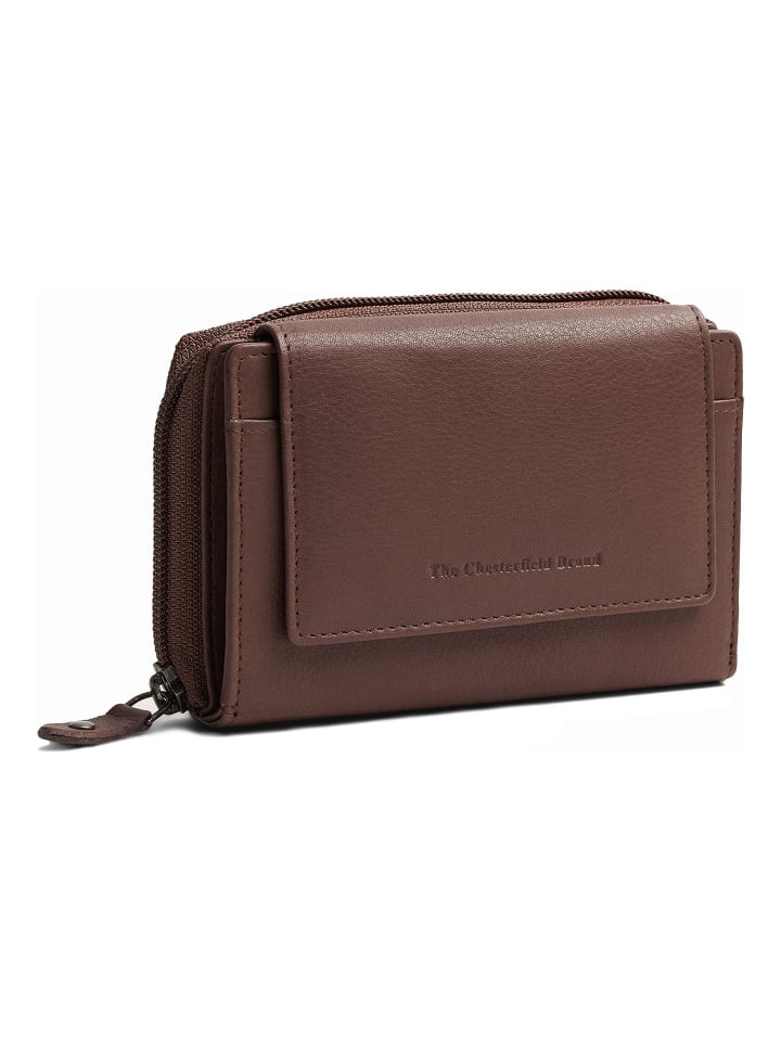 Orveta Geldbörse RFID Schutz Leder 13 cm dark taupe