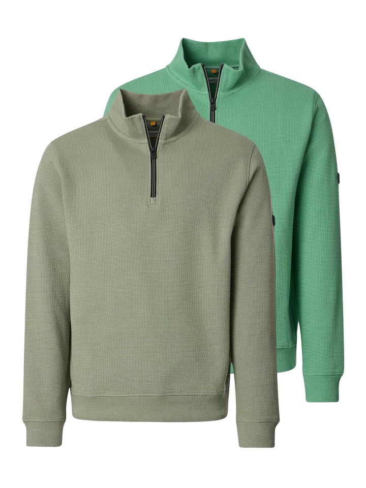 Troyer Basic in Grün / beige