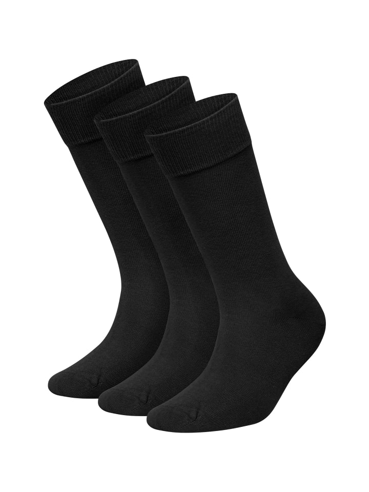3er-Pack Socken One Color Smooth in Smooth Night Black