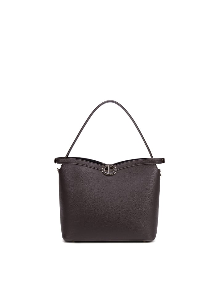 Schultertasche in DARK BROWN