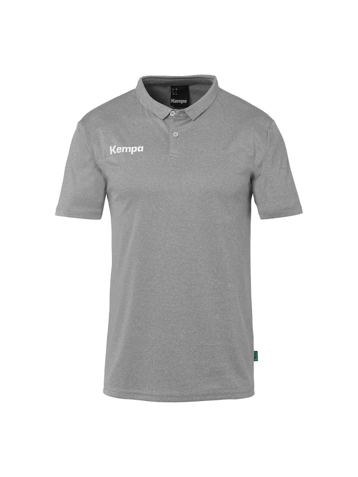 POLO SHIRT Poly in dark grau melange