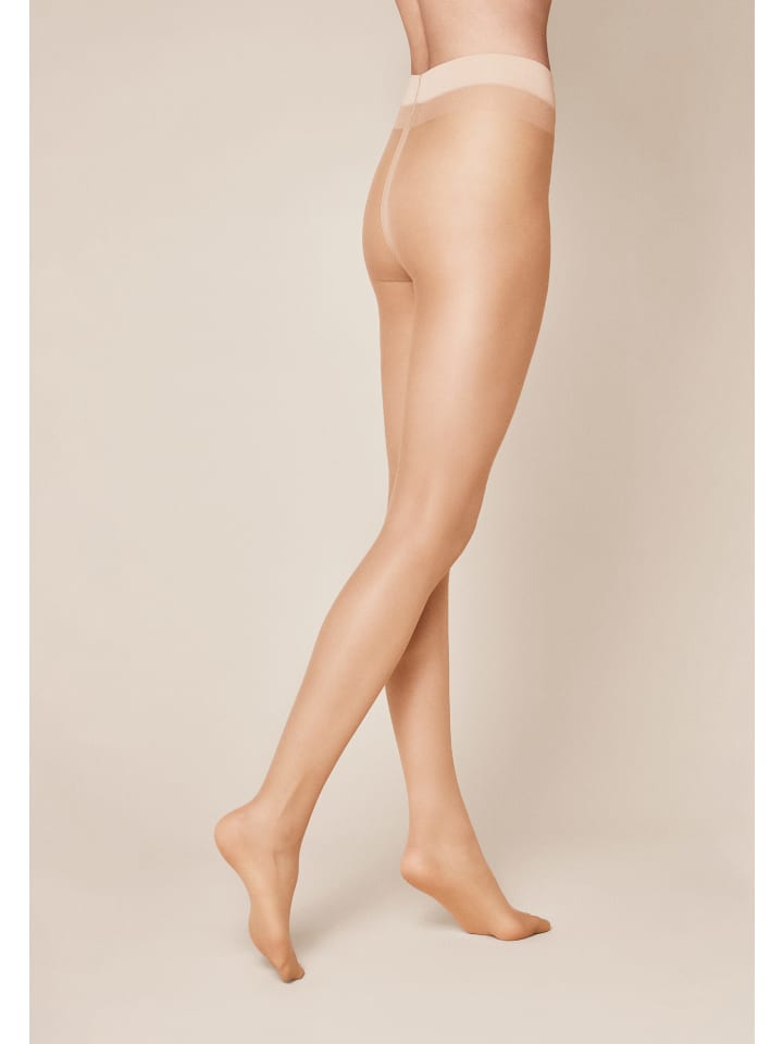 Feinstrumpfhose Mystique 20 transparent in golden