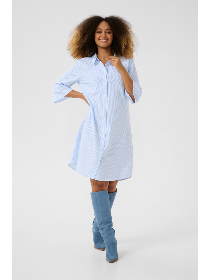 Kleid CRAmala Straight fit in Light Blue Stripe