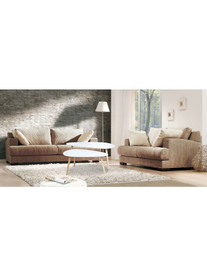 in Weiß, kaufen cm Couchtisch-Set Tischen L85 | Holz B40 2 HappyHome günstig limango mit x - H45 x