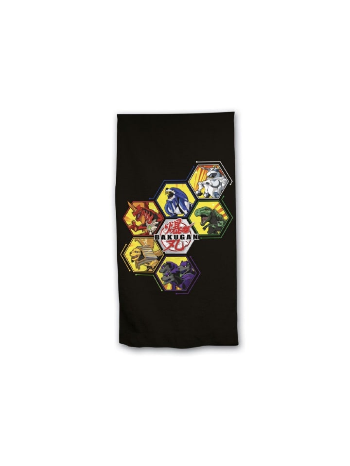 Bakugan Strandhandtuch Kinderhandtuch Strandtuch für Kinder 70x140 cm in Schwarz