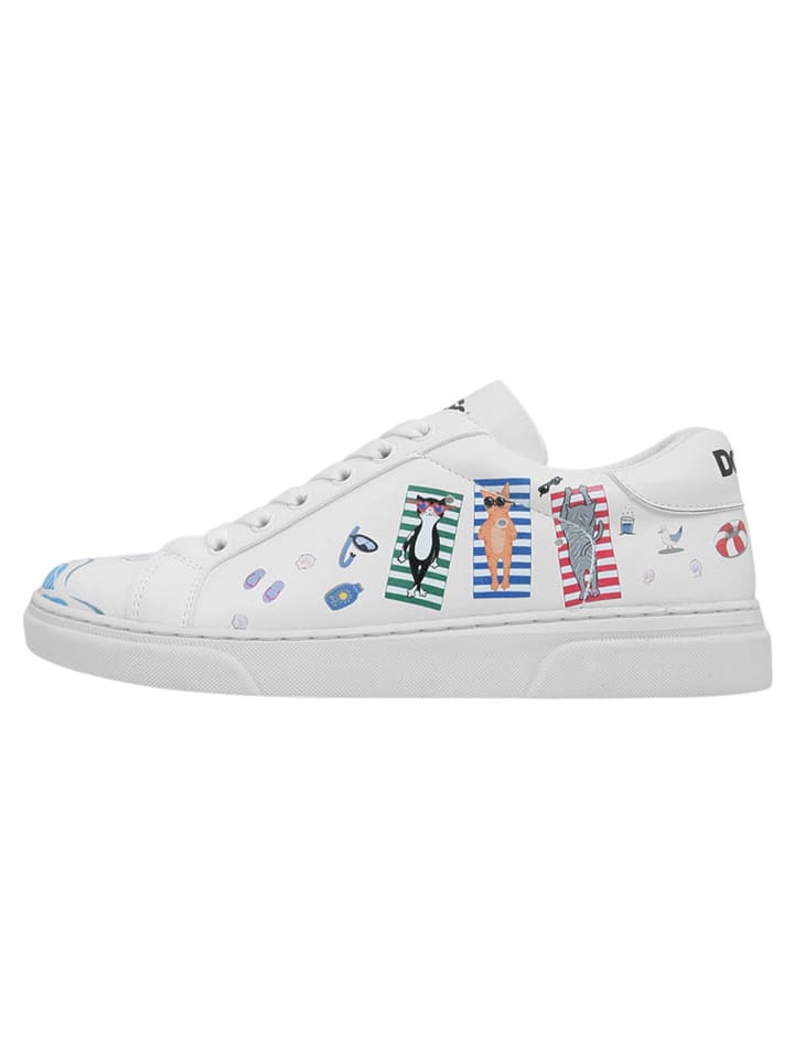 Ace Sneakers - Cats on the Beach in Weiß