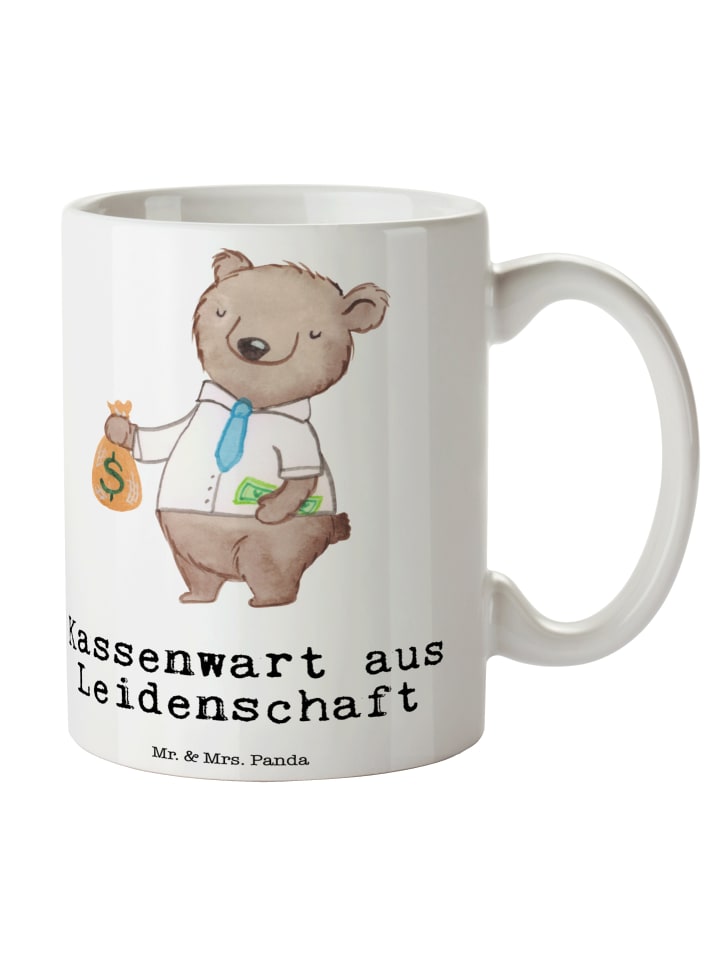 Kaffeetasse Kassenwart Leidenschaft mit Spruch in Weiß