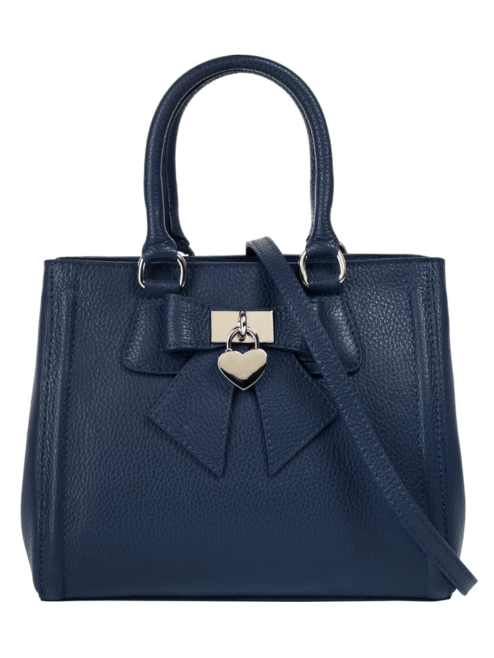 Handtasche Solcuore echt Leder in blau