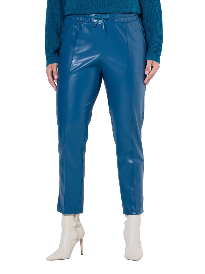 Schlupfhose in petrolblau