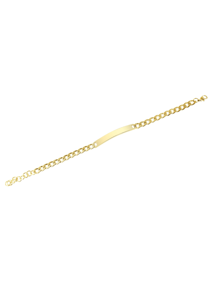 Unisex Armband – Panzerarmband aus Edelstahl 19+4 cm in gold