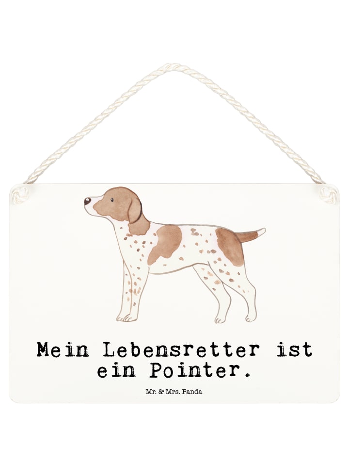Schild Pointer Lebensretter mit Spruch in Weiß