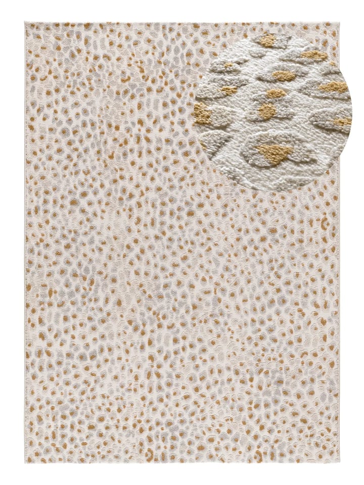 Kurzflor-Teppich AMARA in grau/creme
