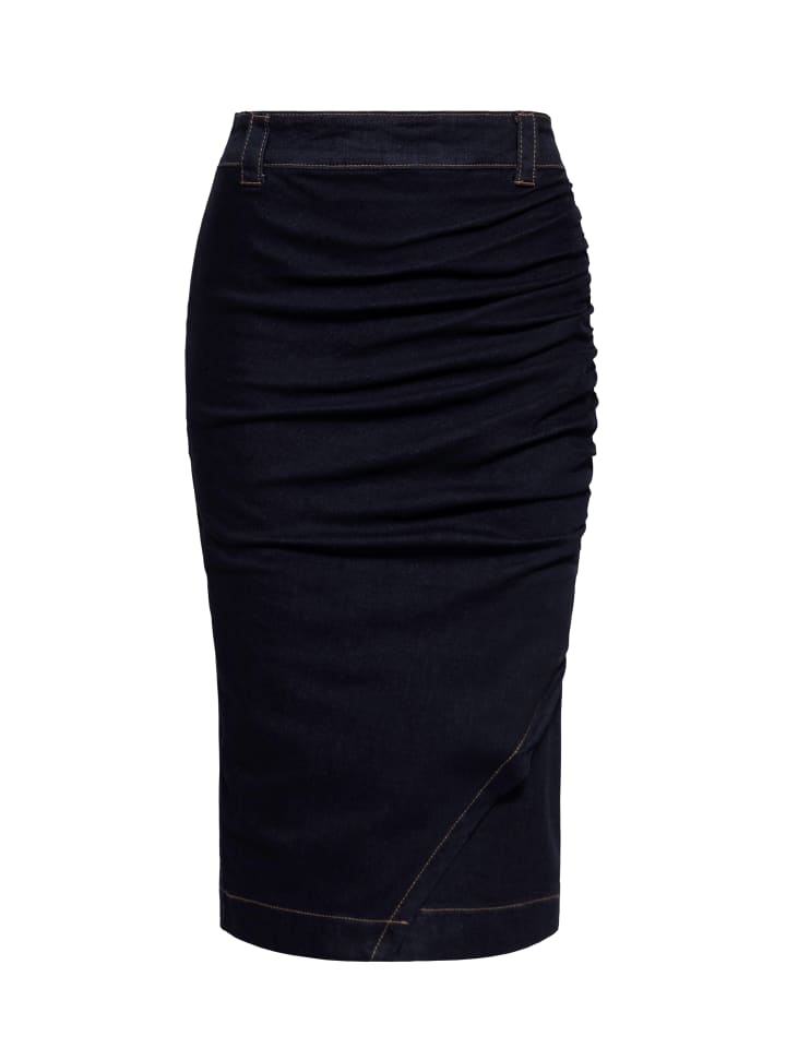 Queen Kerosin Bleistiftrock in Denim