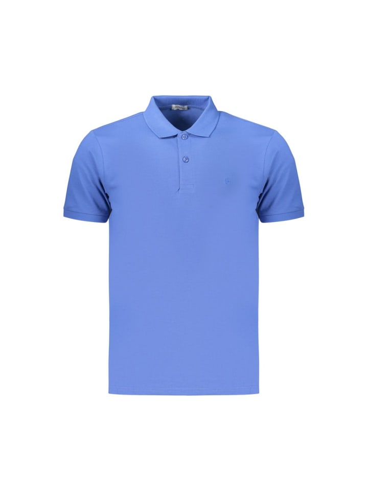 Blau Baumwolle Herren Polo Hemd
