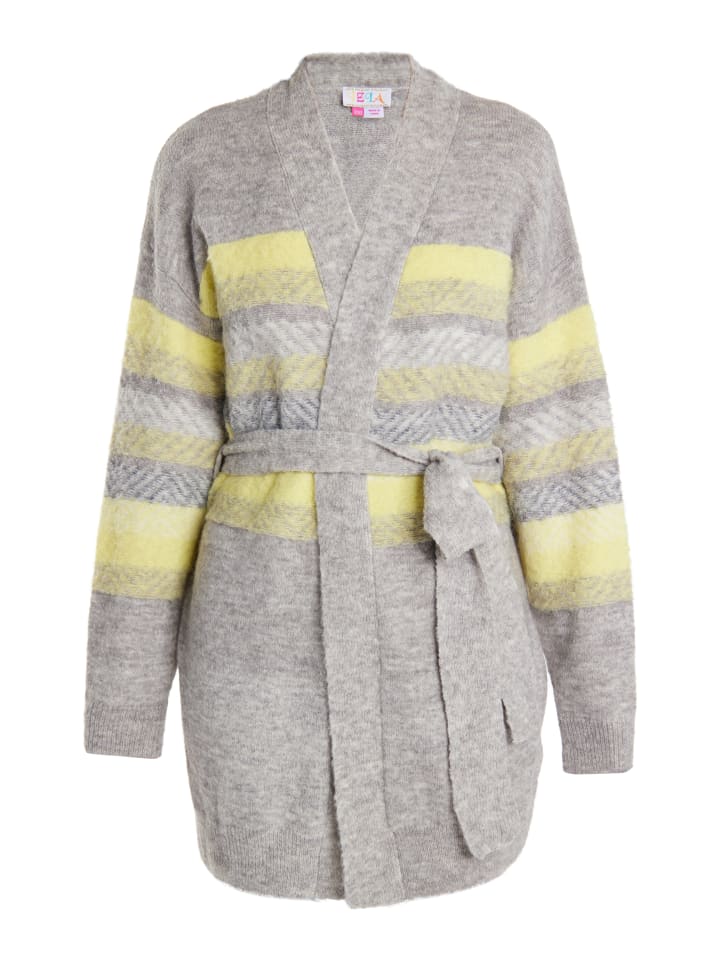Damen Cardigan in Grau Mehrfarbig