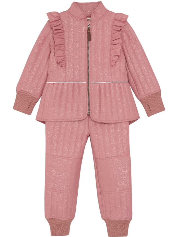 Kinder Schneeanzug "Thermal Set Girl with Glitter" in Rosa