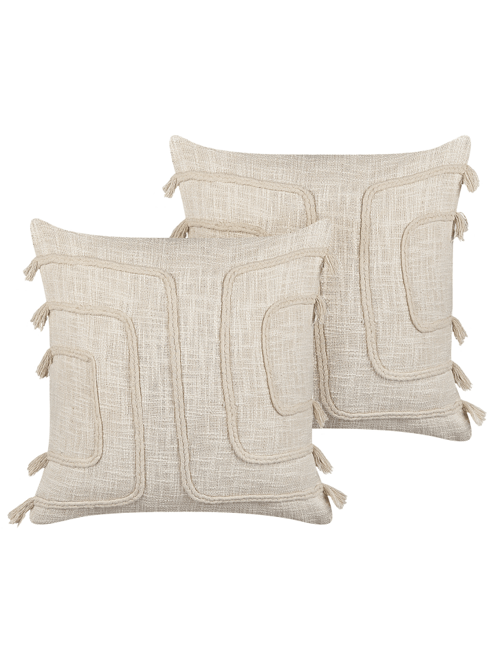 2er-Set Dekokissen PLEIONE in Beige