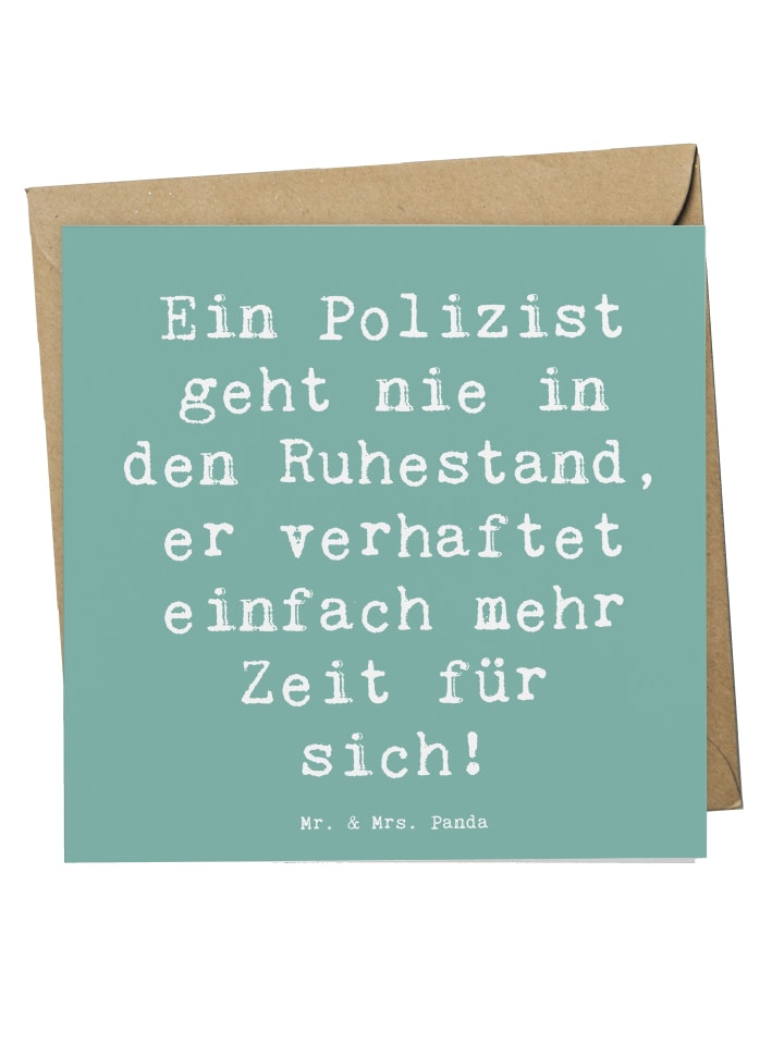 Grußkarte Spruch Polizist Ruhestand mit Spruch in Meeresbrise