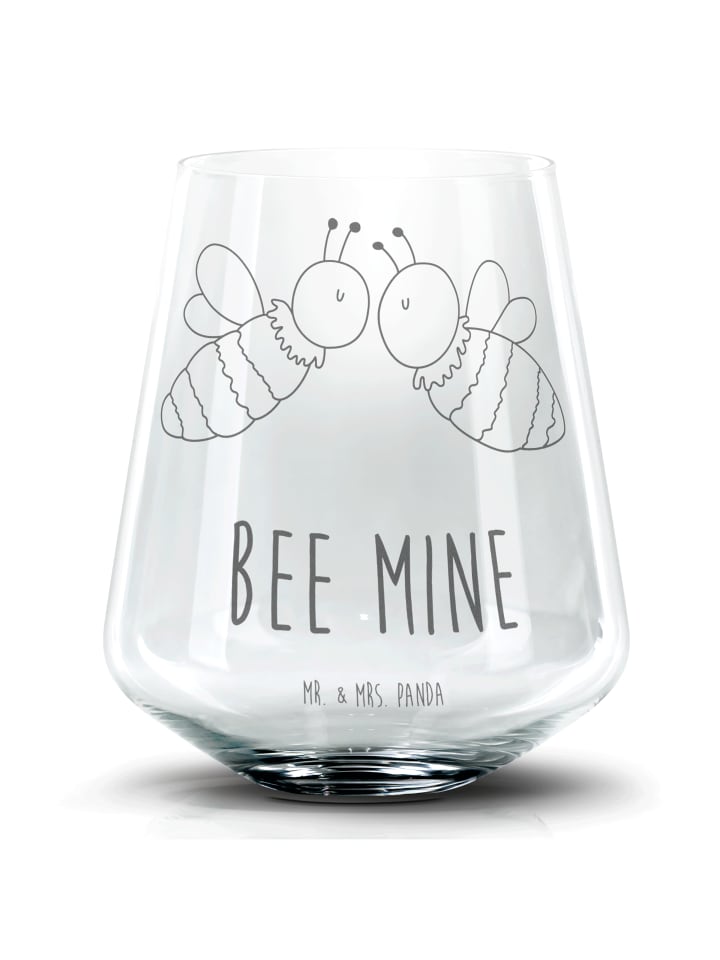 Tumbler Biene Liebe mit Spruch in Transparent