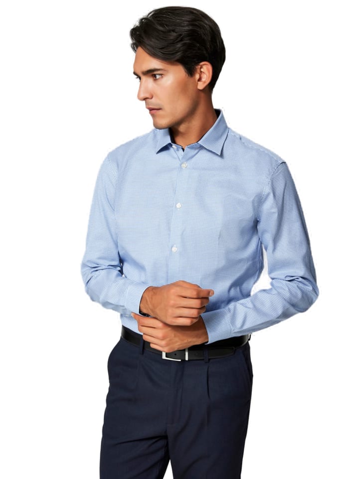 Hemd SLHSLIMNEW-MARK in Blau