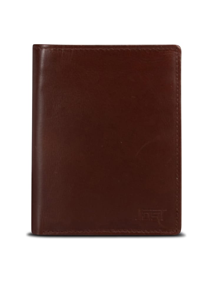 Vardo Geldbörse Leder 10 cm brown