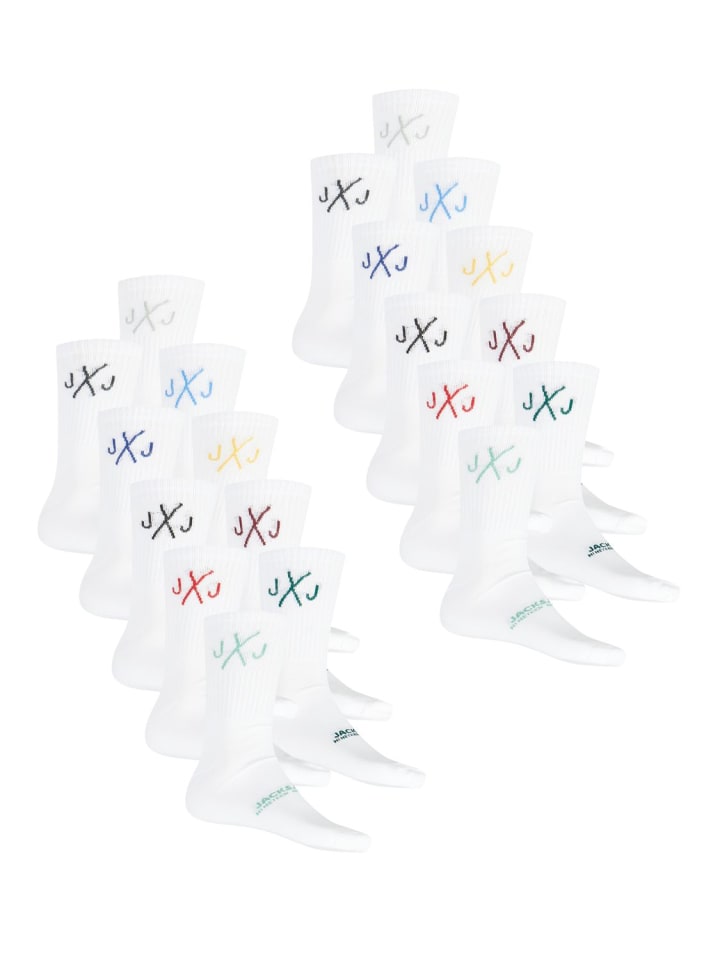 Sportsocken JACDIRECT TENNIS SOCK 20 PACK in Weiß